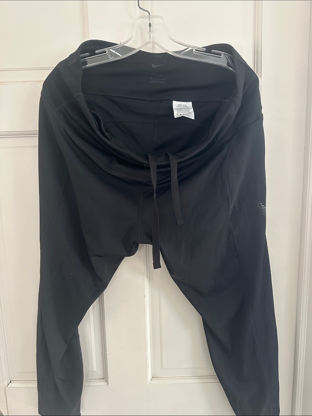 Nike women’s dri fit Black Leggings with Drawstring Waist